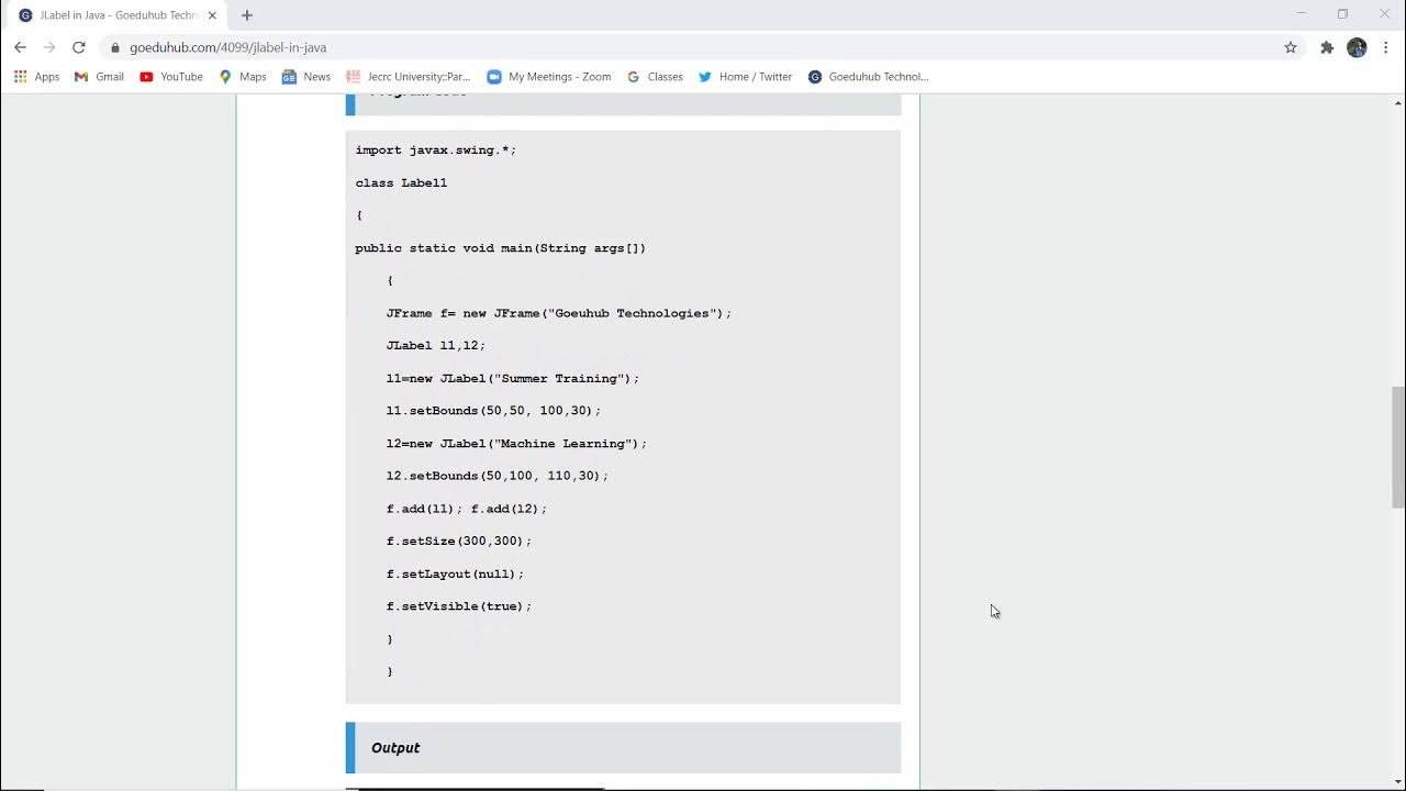 JLabel in Java | Methods & Constructors Used in JLabel With Examples ...
