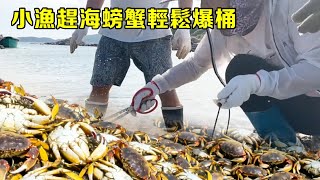 小漁無人島趕海驚喜多多，八爪魚、螃蟹、海螺輕鬆爆桶，剛到市場就被老闆打包【漁小仙】