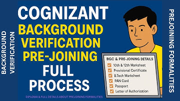 ✅Cognizant Pre-Joining & Background Verification Full Process Explained 2025 #backgroundverification