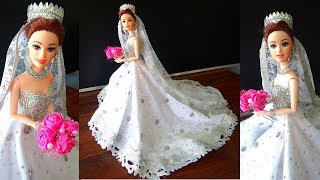 Barbie doll in Sparkling Christian Bridal Dress / Gown | Barbie doll christian marriage Barbie doll in Sparkling Christian Bridal Dress / Gown | Barbie doll christian marriage