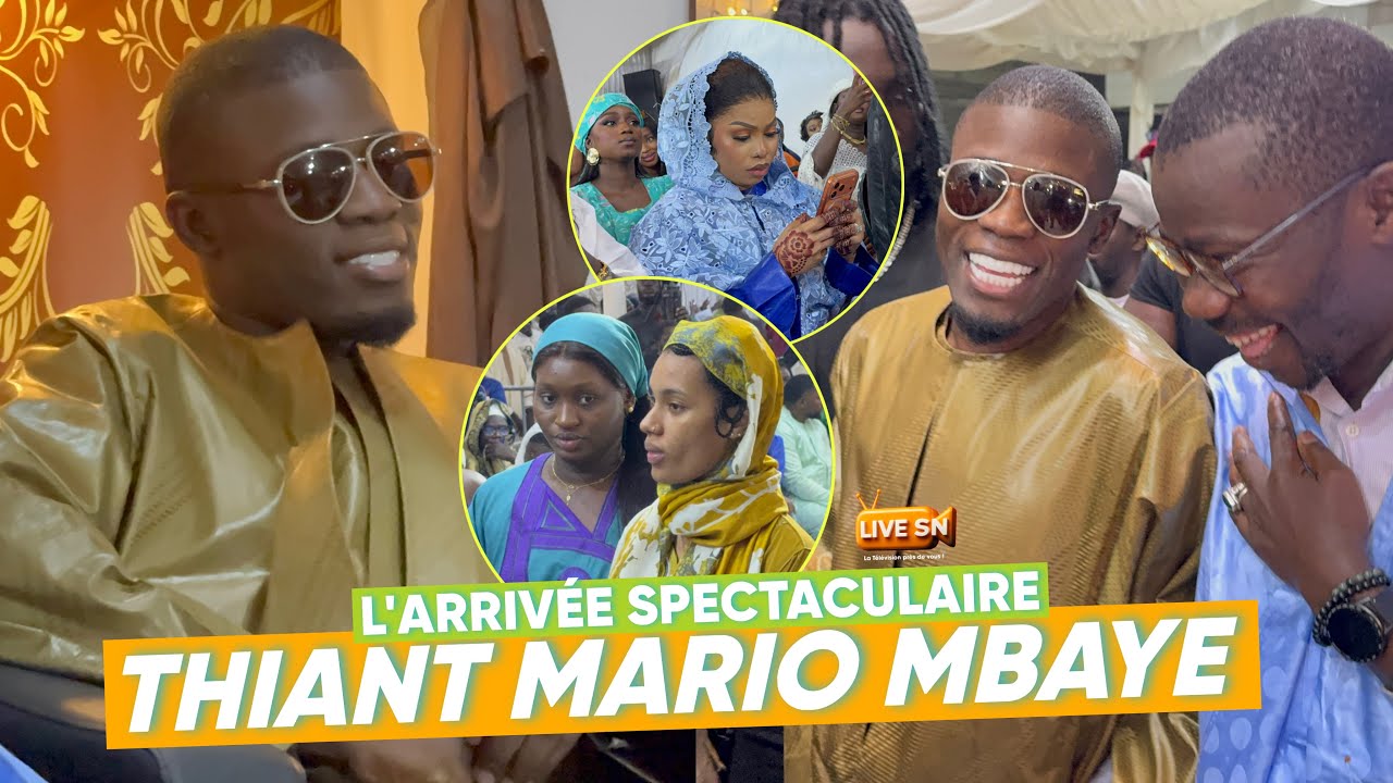 L’ARRIVÉE SPECTACULAIRE DE MARIO MBAYE ACCOMPAGNÉ DE BEBE EVA avec sa TEAM / DU JAMAIS VU… #livesn 