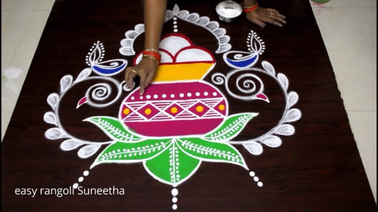 Draw this Sankranthi 2020 Bhogi Kundalu Muggulu - Pongal kolam ...