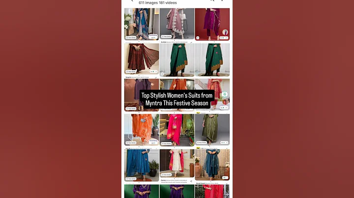 Top Stylish Women's Suits💥💥 from Myntra This Festive Season💫💫 || #newsuitdesign #ethnicsuits