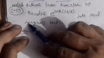 e^cosh (x+iy) separate into real and imaginary parts