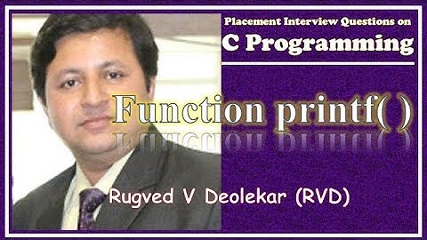 C Question 29: Function printf