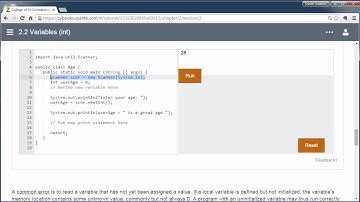 CIS 2085 zyBooks 2.2 - Variable