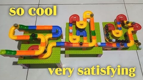 Build three style marble track asmr #satisfying #marblerun #asmr #relaxing #lego #buildingblocks