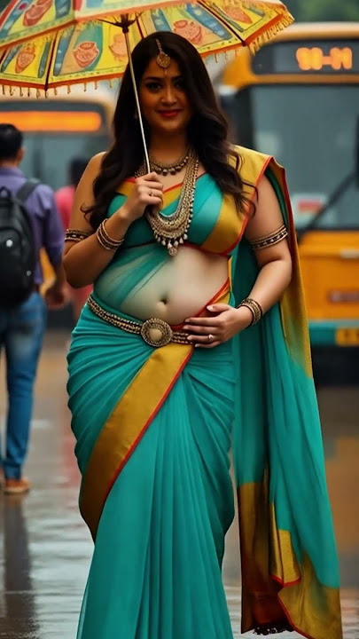 Plus size ai art plus size curvy real indian saree model #saree