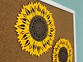 Sunflower Craft Project - Layered Paper Art using Silhouette Cameo