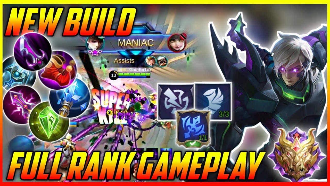 NEW GUSION BUILD - TRIO RANK MYTHIC GAMEPLAY  • SKIN GIVEAWAY | GamEnTrix | MOBILE LEGENDS
