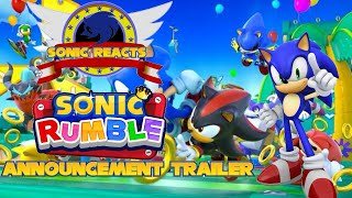 SONIC REACTS TO SONIC RUMBLE ANNOUNCE TRAILER
