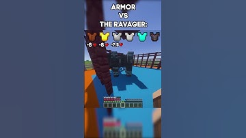 Every armor VS The ravager  #minecraft #shorts #armor