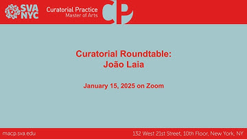 The Curatorial Roundtable: João Laia (Porto)