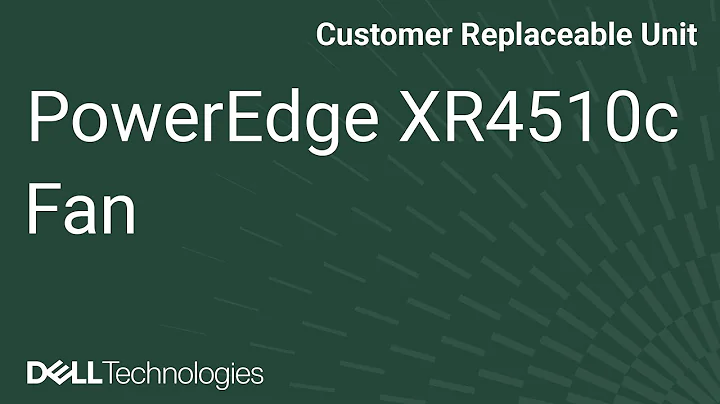 How to Remove/Install a Fan for PowerEdge XR4510c