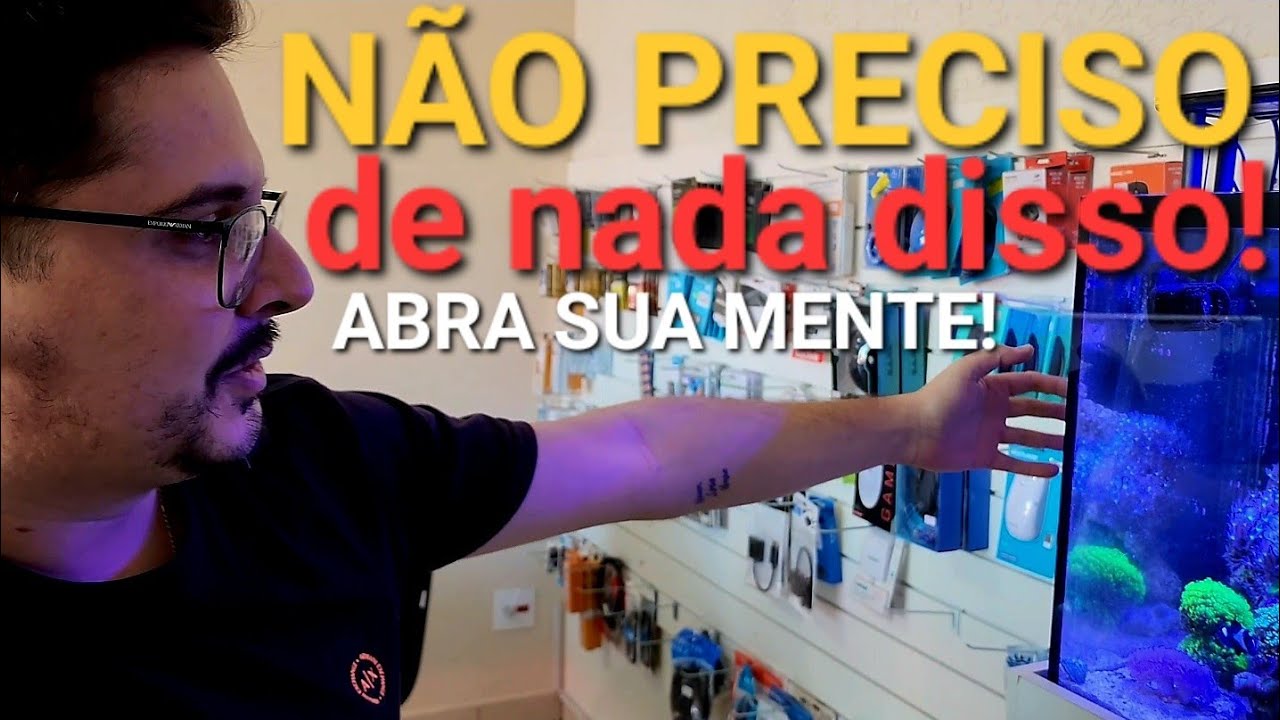 AQUÁRIO MARINHO 100 TESTE 100 SKIMMER só no FILTRO HANG-ON Visita ao Aquarista Vivaldo - Araras SP