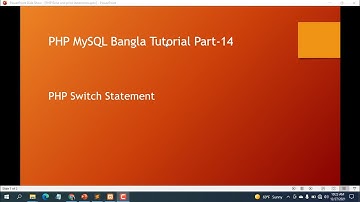 switch statement in php Bangla Tutorial 2022