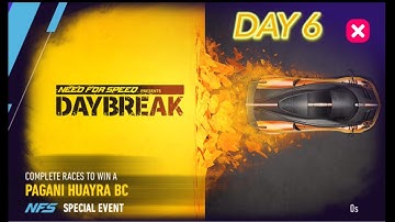 NFS No Limits | NFSNL | DAYBREAK | PAGANI HUAYRA BC | 0 gold spent | Day 6 Hit
