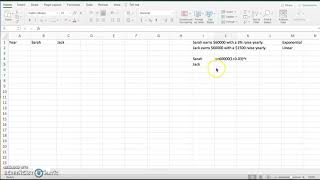 Linear vs Exponential Growth (in excel)