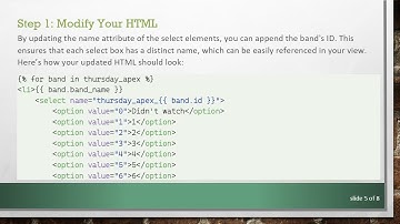 How to Access Select Option Values in Django When Generated in a Loop