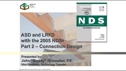 2005 NDS for Wood Construction - ASD/LRFD - Part II: Connection Design