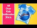 All Over Kids Sublimation Shirt| Small Heat press