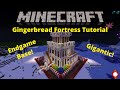 Minecraft how to build a gingerbread house fortress 12 days of gearsaw christmas tutorial 12