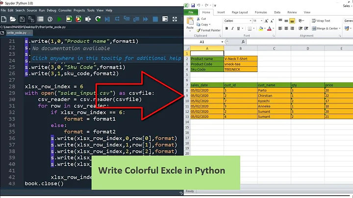 How to Write Colorful Excel in Python | Excel with xlsxwriter in Python - Tutorial