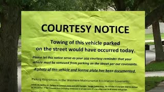 Neighbors upset over HOA parking rules