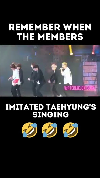 BTS IMITATING V'S VOICE (BOY IN LUV)