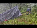 Amazingcamping in heavy rain storm  heavy rain that is perfect for relaxing