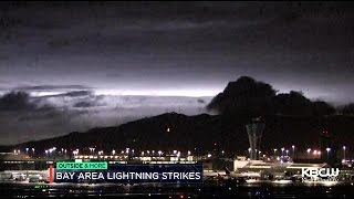 Lightning Flashes Over Bay Area During Biggest Storm This Year