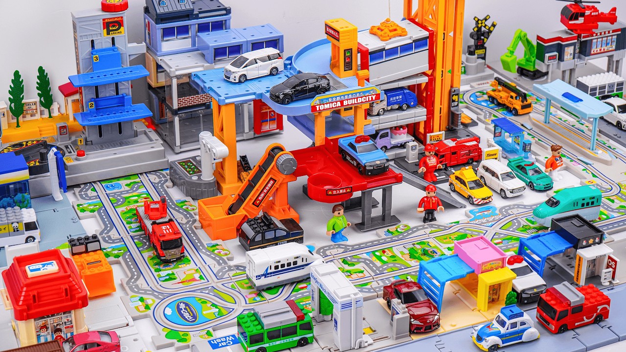 トミカタウンビルドシティ パワークレーン建設現場 Tomica Town Build