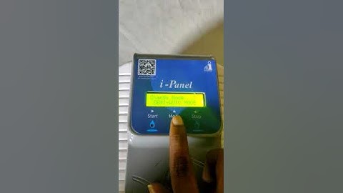 Automatic water softener  Auto panel