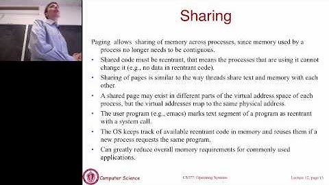 Lecture 12: Paging and Segmentation