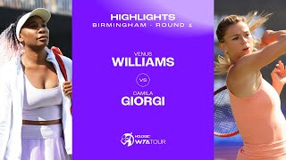 Venus Williams vs. Camila Giorgi | 2023 Birmingham Round 1 | WTA Match Highlights