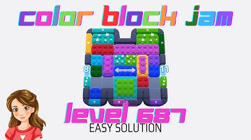 Color Block Jam Level 687 Easy Game Solution Walkthrough