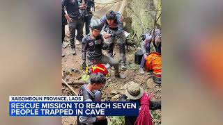 Search continues for 7 villagers trapped in a flooded cave in Laos