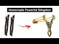 How to Make Slingshot at Home | How to Make Slingshot With Rubber Band | Homemade Slingshot