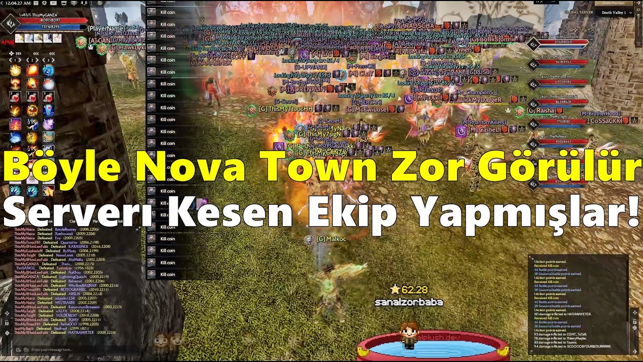 xGANZAA - Böyle Nova Town Zor Görülür | Global PK'da Serverı Kesen Ekip Yapmışlar! | Rise Online