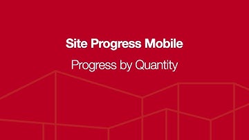 Site Progress Mobile - Progress by Quantity
