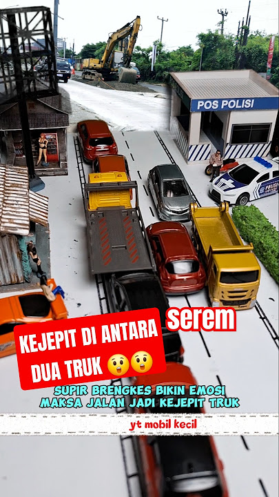 SUPIR BRENGKES BIKIN EMOSI. Maksa Jalan : Kejepit  Diantara Truk.