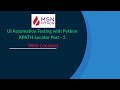 Selenium XPATH Part 2