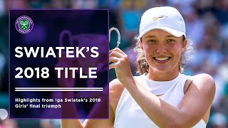 Iga Swiatek 2018 Girls' Singles Champion Final Highlights | Wimbledon
