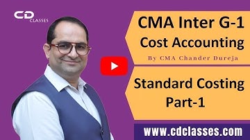 Standard Costing Part 1|| Cma inter G-1|| Cost Accounting ||