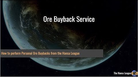 EVE ONLINE - Ore Buyback Service