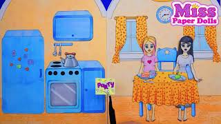 Paper Dolls Dress Up- Rapunzel and Sadako Dresses Handmade Quiet Book / WOA Doll Crafts