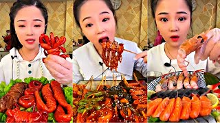 *1 HOUR*ASMR CHINESE FOOD MUKBANG EATING SHOW | 먹방 ASMR 중국먹방 | XIAO YU MUKBANG #123