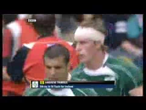 Andrew Trimble scores Irelands second against Scot...