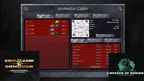 Command and Conquer Red Alert Remastered Skirmish Gameplay USSR– MAP: The Bulge 3