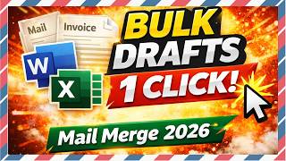 Mail Merge Bangla 2026 | MS Word & Excel দিয়ে ১০০০+ Bulk Mail & Invoice একসাথে পাঠান